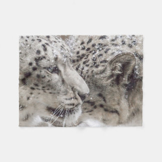 Snö Leopards Cuddling Fleecefilt