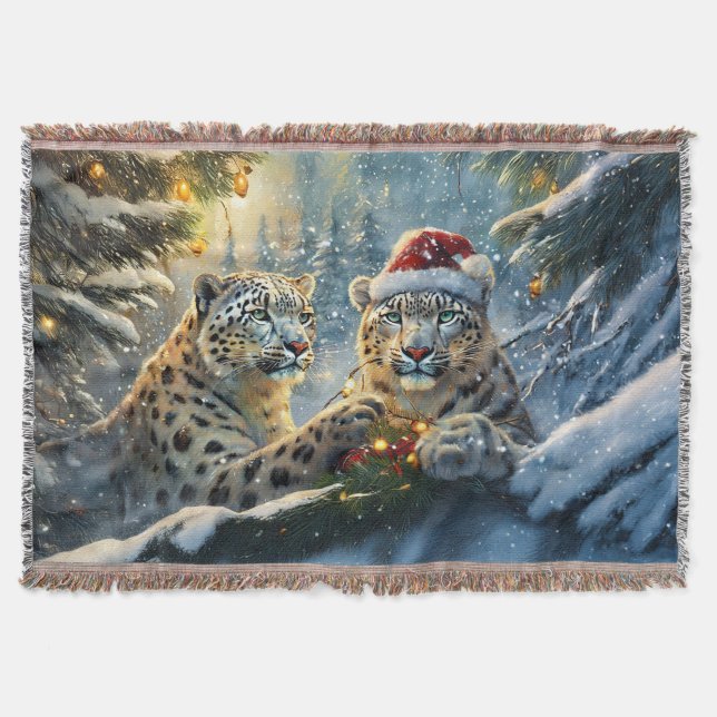 Snö Leopards Helgdag design efter Rik AMeN Gill Filt (Framsidan)