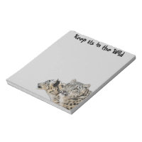Snö Leopards Wildlife Anteckningsblock