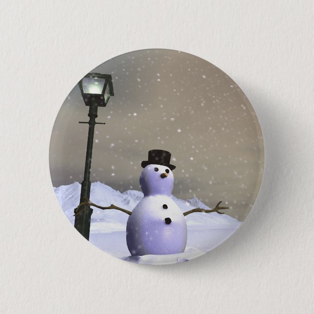 Snö Man Button Knapp (Framsida)