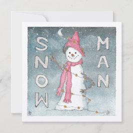 Snö Man Greeting Card Julkort