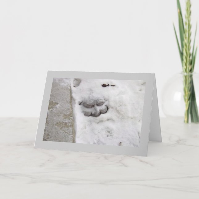 Snö man helgkort (Framsida)
