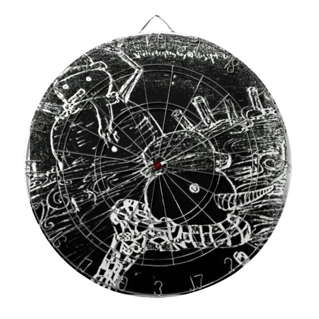 Snö man och Yaie i svart jul Darttavla (Framsidan)