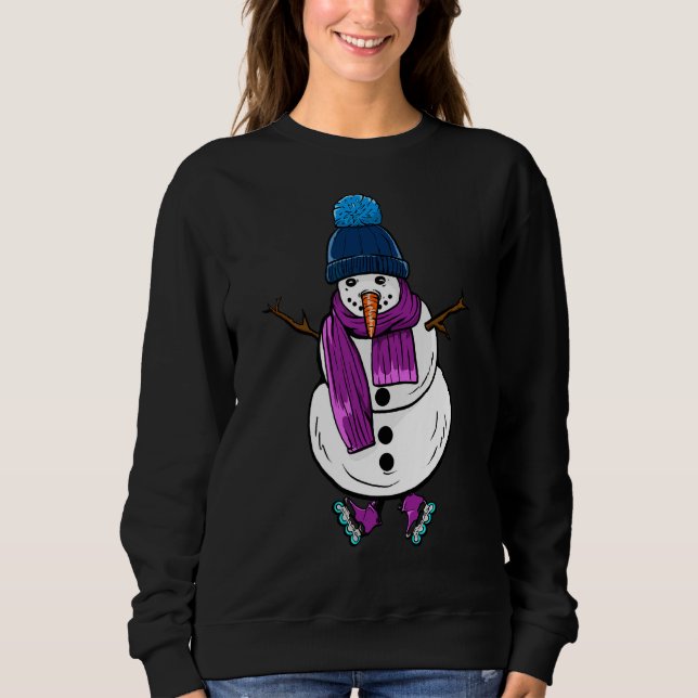 Snö Man Skates T Shirt (Framsida)