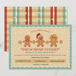 Snö Många cookies-parbjudan för "Cookie Swap"-cook Inbjudningar