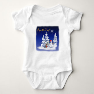 snö-mansfred på jorden t-shirt