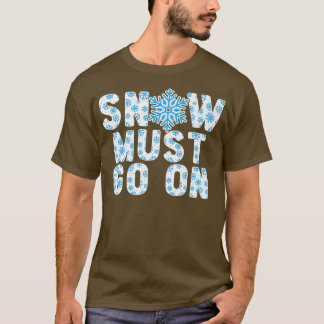 Snö måste gå över till iset Kall Snowy Winter Seas T Shirt