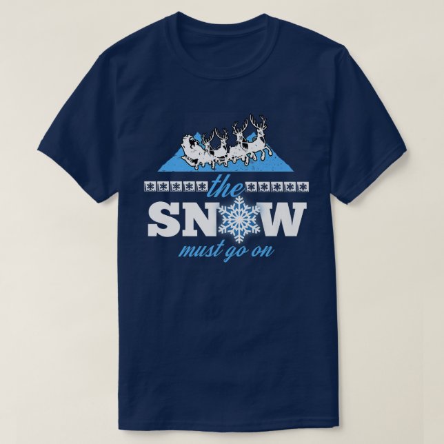 Snö måste gå vidare med Snö-vinter-miljöaktivisten T Shirt (Design framsida)