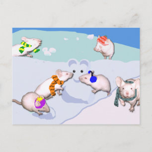 Snö Mice Vykort