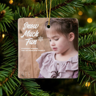 Snö Mo Roligt Kids Photo jul Julgransprydnad Keramik