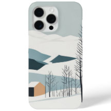 Snö Mountains Abstrakt Art Phone Case