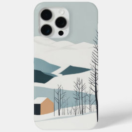 Snö Mountains Abstrakt Art Phone Case