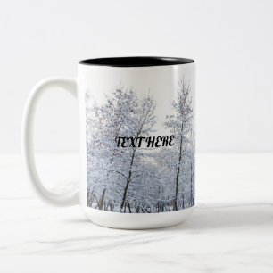 Snö Mugg med anpassningsbar-meddelande