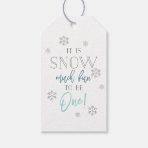 Snö mycket 1st födelsedag för roliga blått fö presentetikett