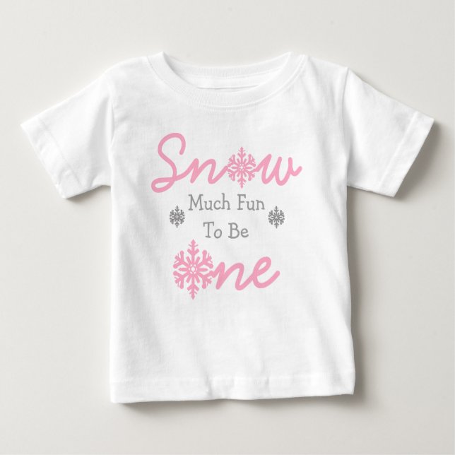 Snö mycket Roligt att bli ett Baby T-Shirt (Framsida)
