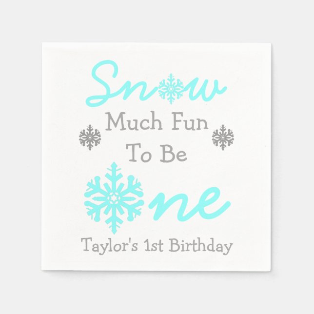 Snö mycket Roligt att vara en Pappersservett (Framsidan)