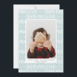 Snö mycket roligt fotoskripttext modern<br><div class="desc">Glatt fotoskriptkort för modern helgdag. Bakre färg kan ändras till kostym med ditt fotografi. En del av en roligt,  insamling av helgdag under vintern.</div>