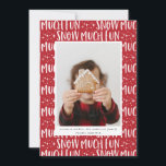 Snö mycket roligt fotoskripttext modern<br><div class="desc">Glatt fotoskriptkort för modern helgdag. Bakre färg kan ändras till kostym med ditt fotografi. En del av en roligt,  insamling av helgdag under vintern.</div>