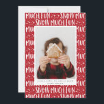 Snö mycket roligt fotoskripttext modern<br><div class="desc">Glatt fotoskriptkort för modern helgdag. Bakre färg kan ändras till kostym med ditt fotografi. En del av en roligt,  insamling av helgdag under vintern.</div>