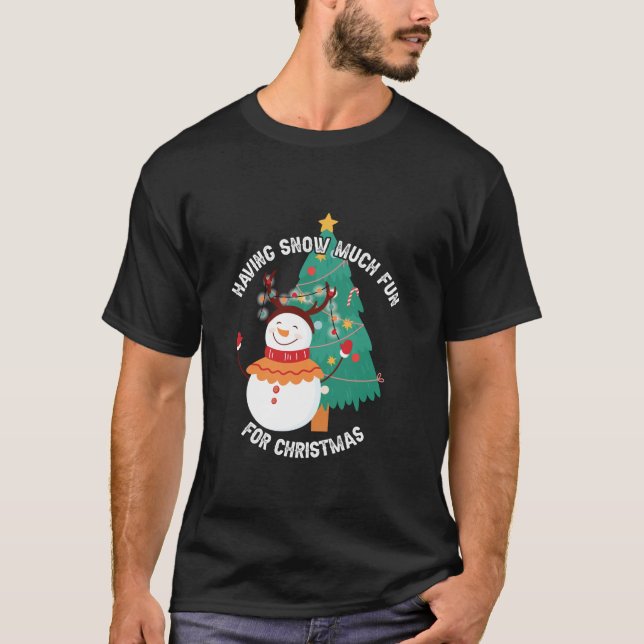 Snö Mycket Roligt Julafton Winter Games God jul Sn T Shirt (Framsida)