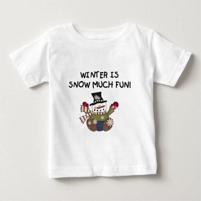 Snö Mycket Roligt Snögubbe Tshirts och gåvor (Framsida)