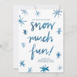 Snö mycket Roligt Snowflake Business Helgdag Card Julkort