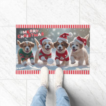 Snö Mycket Roligt valpar som spelar i Snö jul