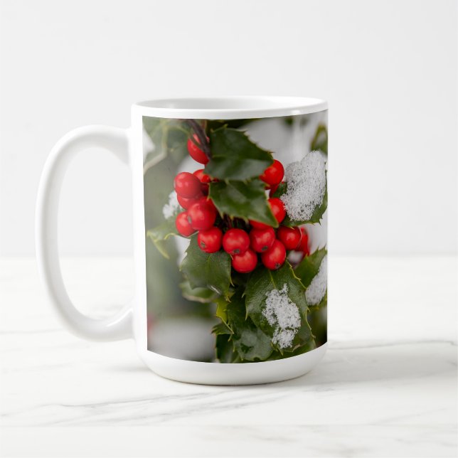 Snö och Holly Kaffemugg (Vänster)