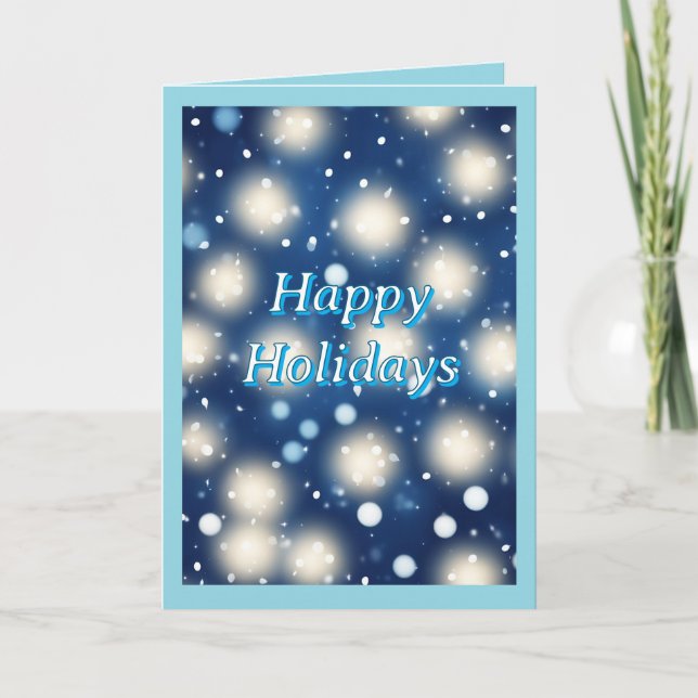 Snö och magiskt julkort helgkort (Framsida)