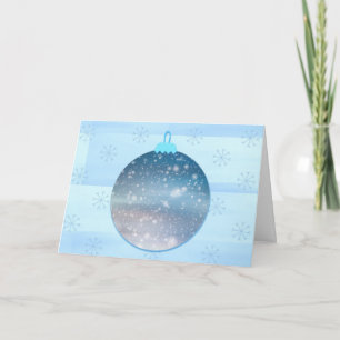 Snö och snöflinga prydnad julkort kort
