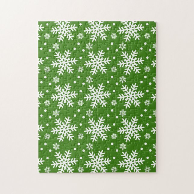 Snö och Snöflingor Pussel (Vertikal)