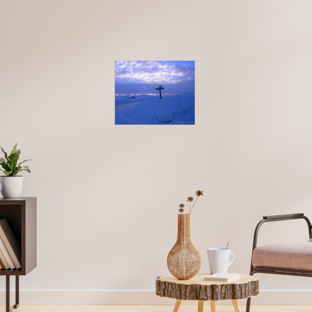 Snö och solnedgång poster (Vardagsrum 3)