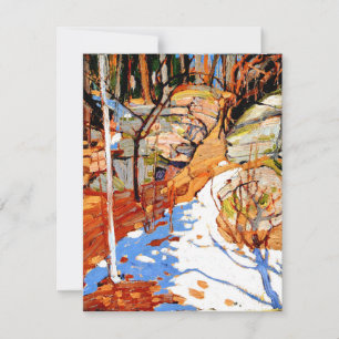 Snö och Sten, målning av Tom Thomson Julkort