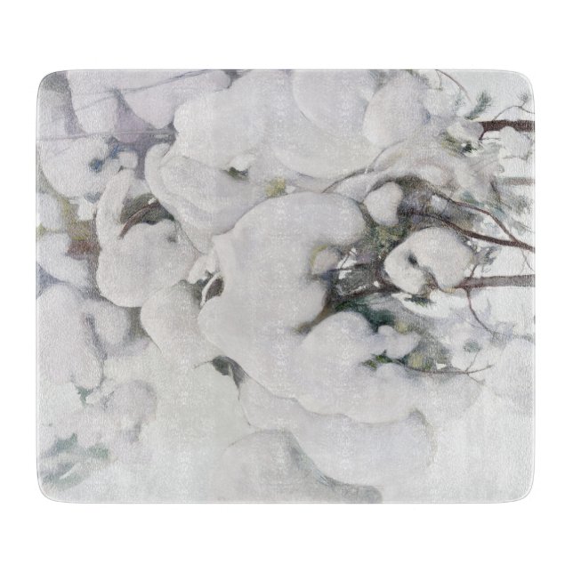 Snö omfattade Gräs Saplings (av Pekka Halonen) (Framsidan)