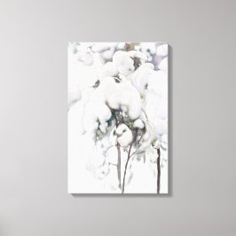 Snö omfattade Gräs Saplings (av Pekka Halonen) Canvastryck