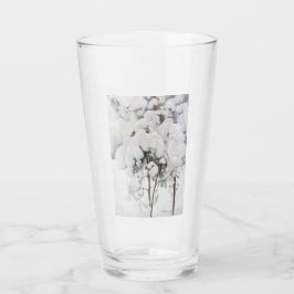 Snö omfattade Gräs Saplings (av Pekka Halonen) Glaskopp