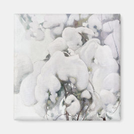 Snö omfattade Gräs Saplings (av Pekka Halonen) Magnet