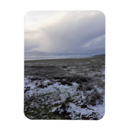 Snö över bukten med flexibel fotomagnet magnet