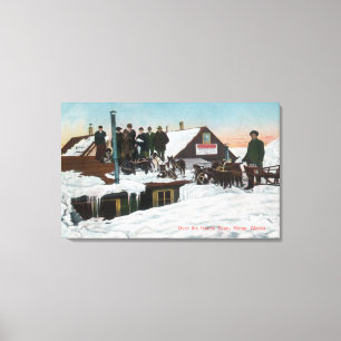 Snö över huset TopsNome, AK Canvastryck