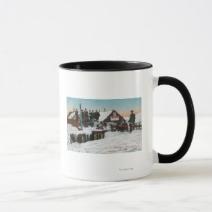 Snö över huset TopsNome, AK Mugg