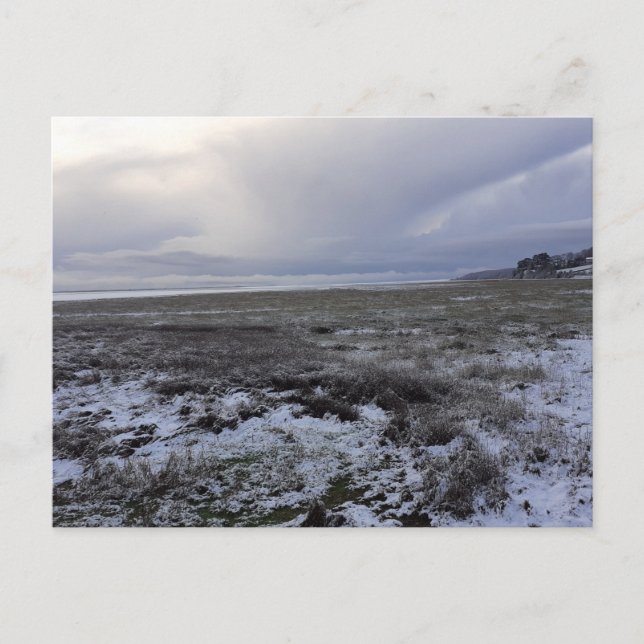 Snö över postkortet i Bay Vykort (Framsida)