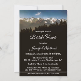 Snö på bergsvintern Inbjudningskort för möhippan