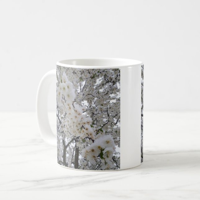 Snö på Blommor Kaffemugg (Framsida vänster)