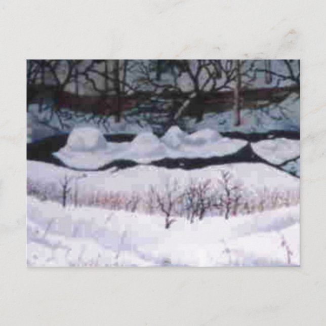 "Snö på Elk" Land-vykort Vykort (Framsida)