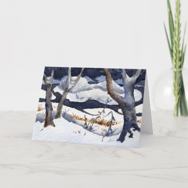"Snö på Elk River"-hälsningskort för Land Kort (Framsida)