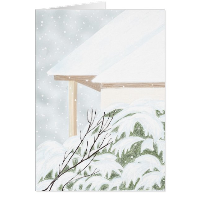 Snö på en Bush OBS Kort (Framsidan)