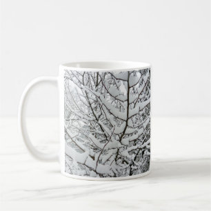 SNÖ PÅ GRENAR KAFFEMUGG