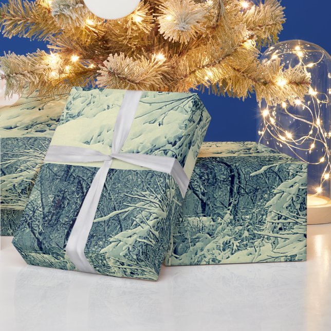 SNÖ PÅ GRENAR papper innerförpackning Presentpapper (Helgdagar)