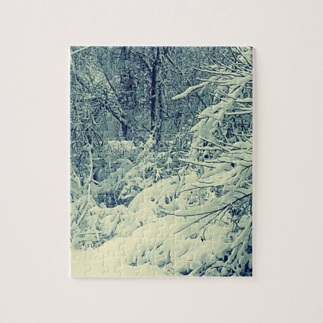 SNÖ PÅ GRENARNA  PUSSEL (Vertikal)