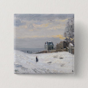 Snö på Montmartre, 1869 Knapp